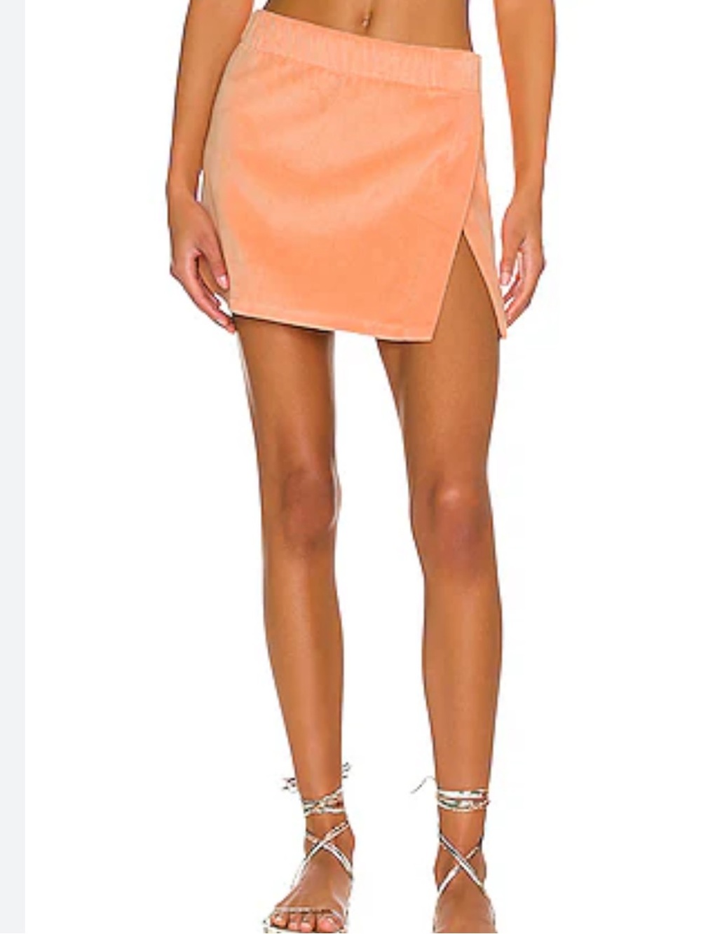 Revolve Silk Roads by Adriana Iglesias Coco Mini Skirt in Peach Size XS